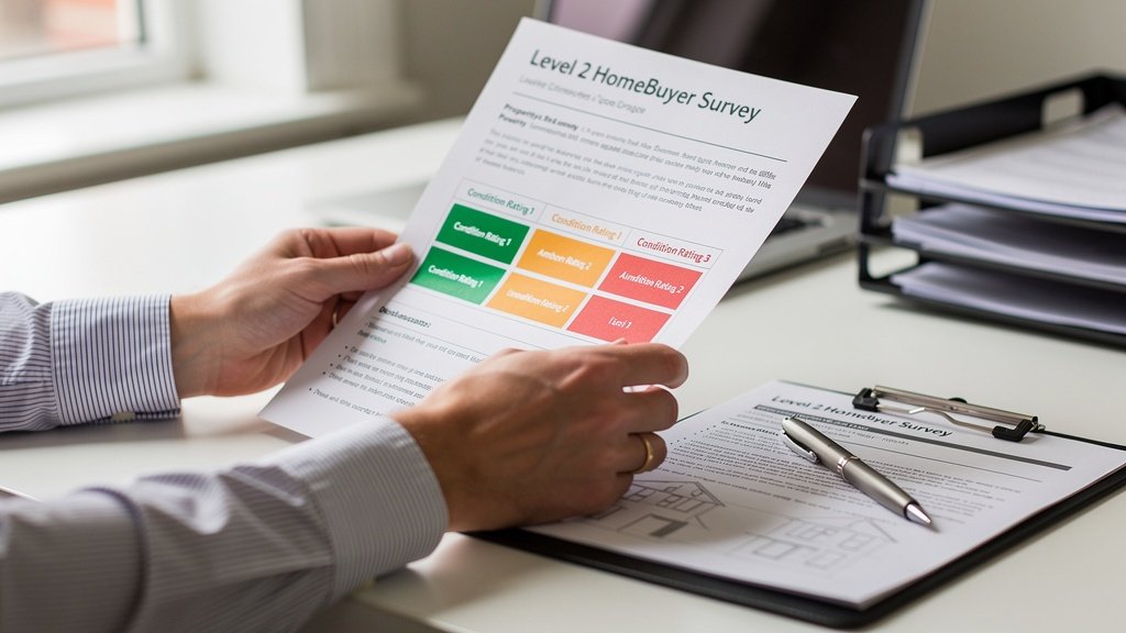 A HomeBuyer Survey report with traffic light condition ratings